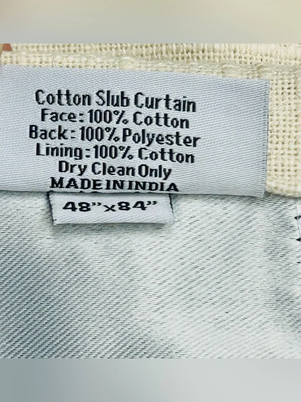 QUINCE Set Of 2 48x84 Cotton Slub Blackout Curtains Natural 0752